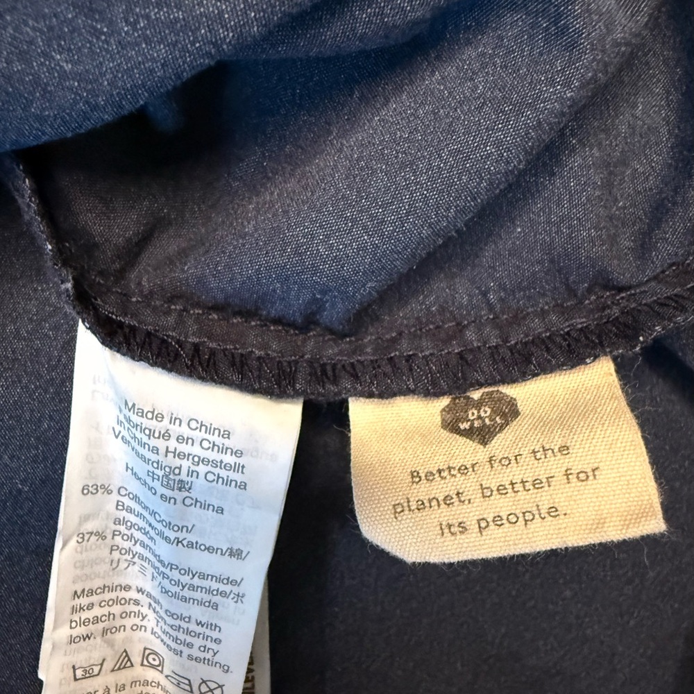 Madewell Navy Pullover Jacket size Medium - image 12